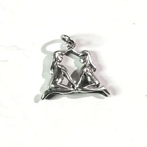 NEW .925 Sterling Silver Zodiac Gemini Twins Pendant Charm!